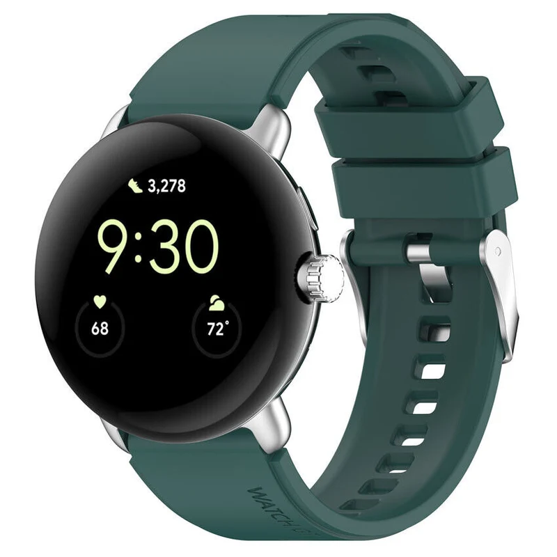 Google Pixel Watch 5 - 41mm Silikonarmband (Dunkelgrün)