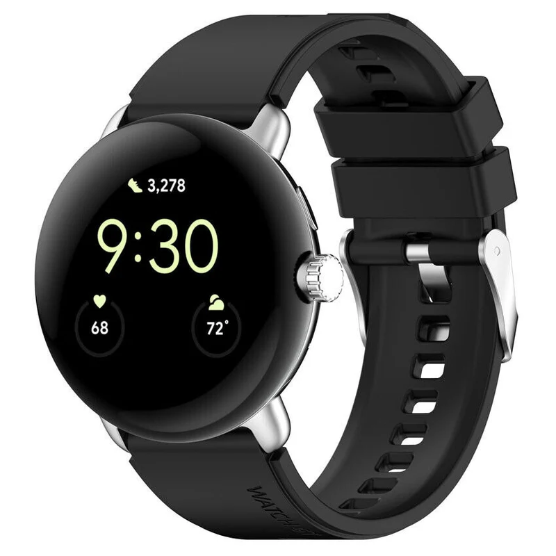 Google Pixel Watch 5 - 41mm Silikonarmband (Schwarz)