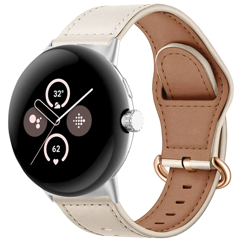 Google Pixel Watch 5 - 41mm Leder Schnallenarmband (Beige)