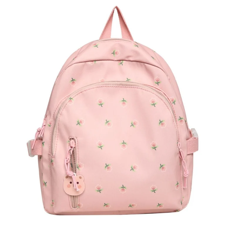 Niedlicher floral bestickter Mini-Rucksack Karnz