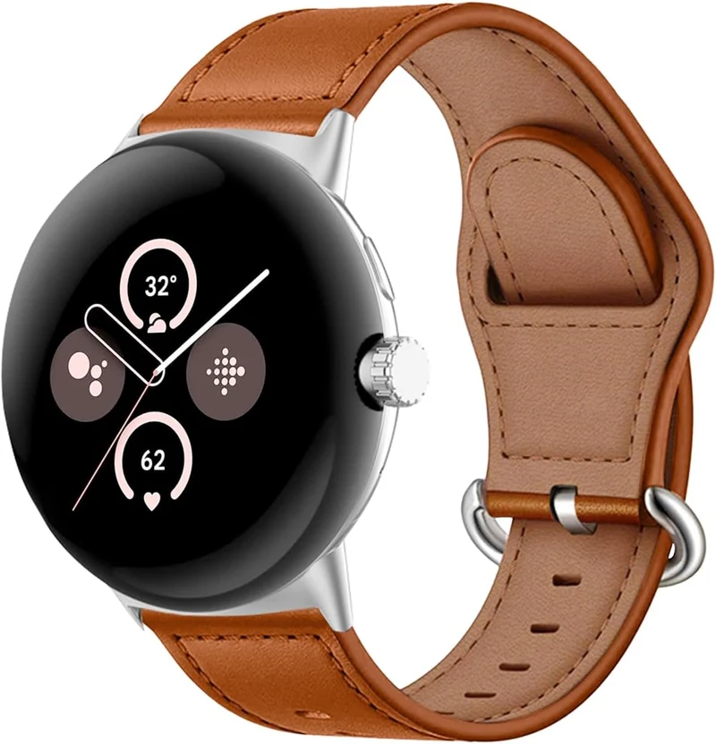 Google Pixel Watch 5 - 41mm Leder Schnallenarmband (Braun)
