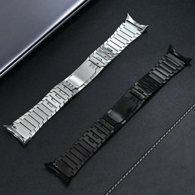 Google Pixel Watch 5 - 45mm Premium Metall-Gliederarmband (Silber)