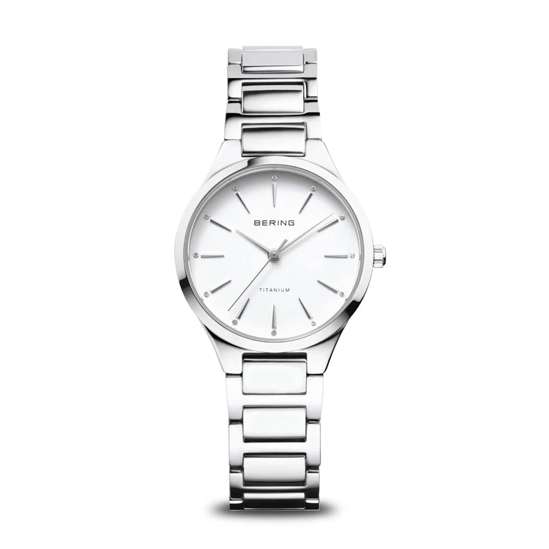 Bering Titanium 15630-704 Damen Armbanduhr Silber • Saphirglas • Titangehäuse