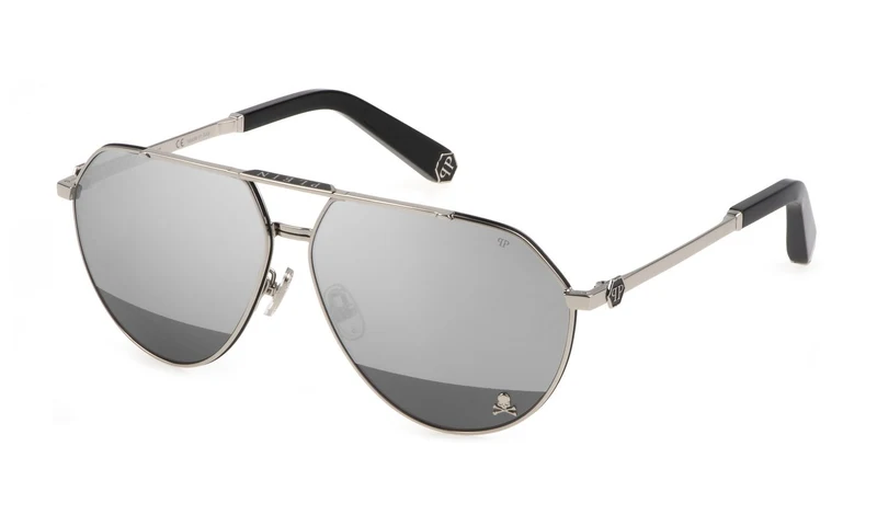 Philipp Plein Herren Sonnenbrille Mirror Lenses 64-12-145 SPP007M