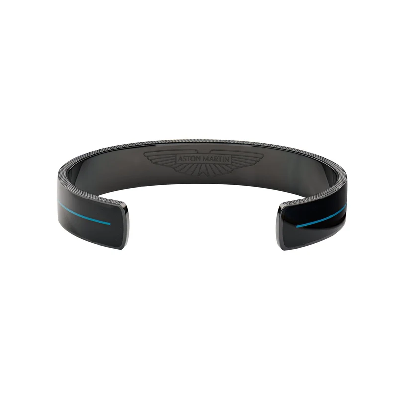 Aston Martin Armband Herren AML ICON Edelstahl Emaille Schwarz MJITF5BM0