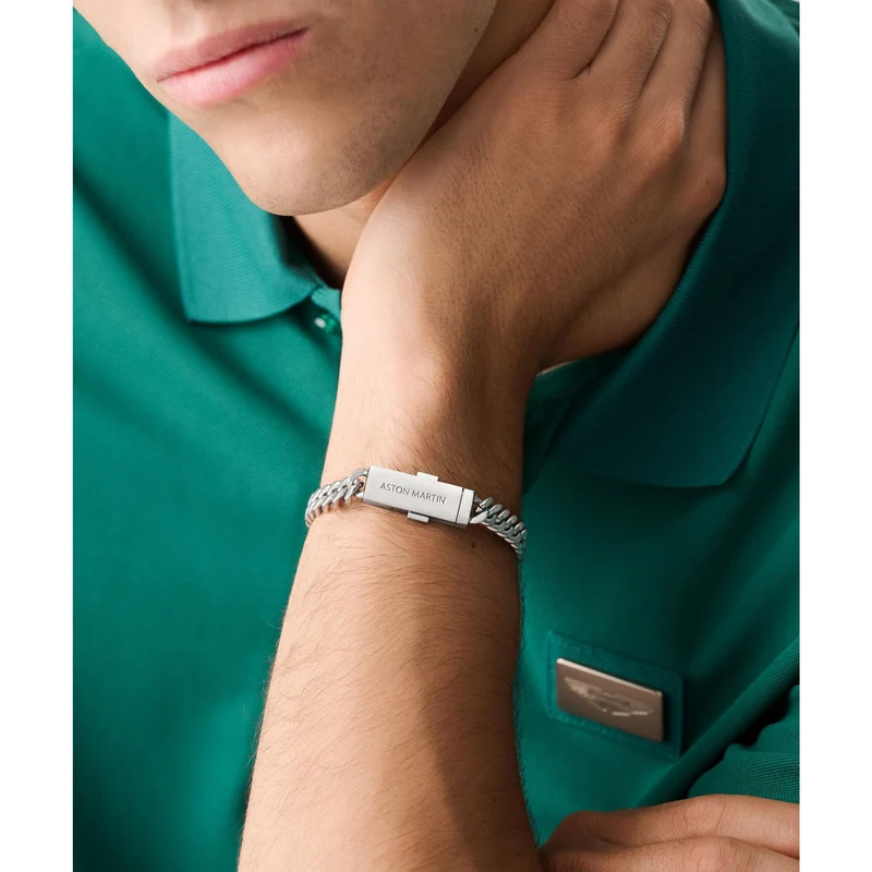 Aston Martin Armband Herren AML ICON Edelstahl Silber MJIUF5BL2