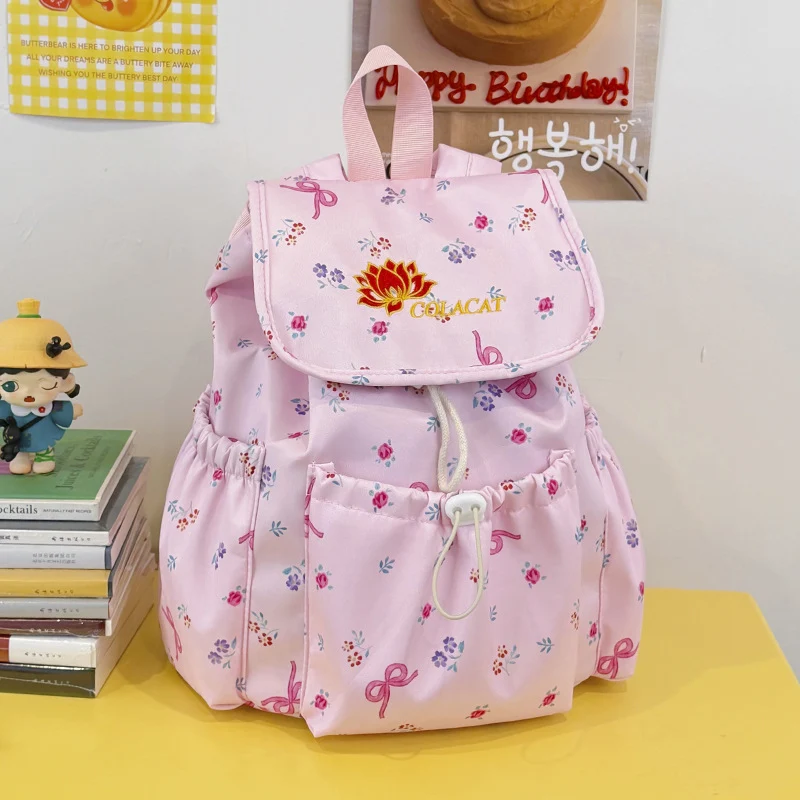 Blumenverzierte Drawstring-Rucksack Karnz