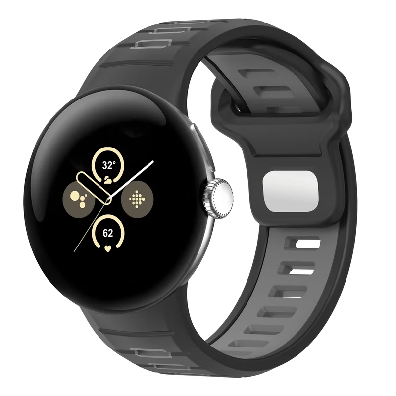Google Pixel Watch 5 - 45mm Duo Sportarmband (Schwarz/Grau)