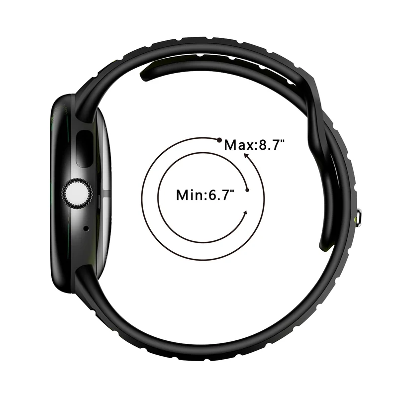 Google Pixel Watch 5 - 45mm Duo Sportarmband (Schwarz/Grau)