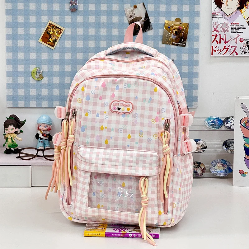 Verspielter Grafik-Muster-Schulrucksack Karnz