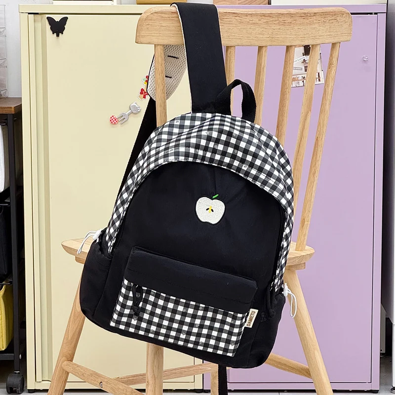 Verspielt Karomuster Rucksack Karnz