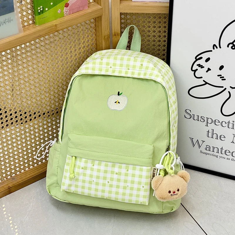 Verspielt Karomuster Rucksack Karnz