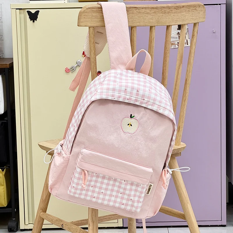Verspielt Karomuster Rucksack Karnz