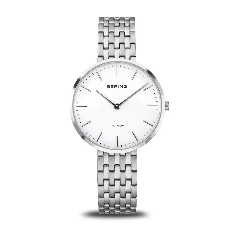 Bering Titanium 19334-004 Damenuhr Silber • Saphirglas • Leichtes Titangehäuse
