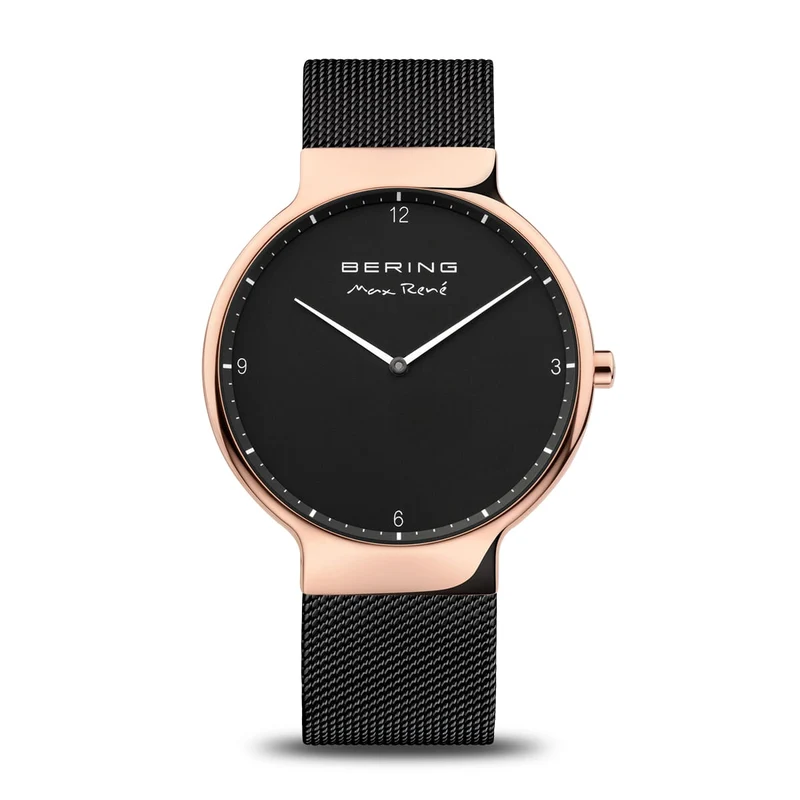 Bering Max René 15540-262 Herrenuhr Roségold • Saphirglas • Milanaise-Armband