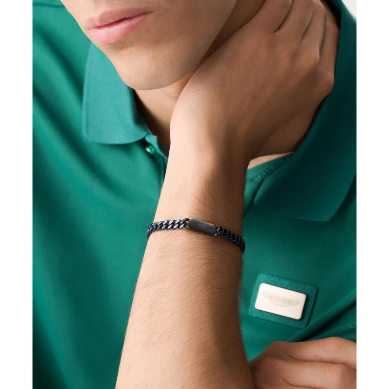 ASTON MARTIN Armband Herren AML ICON Edelstahl Blau MJIUF5BL6