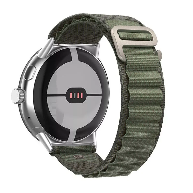 Google Pixel Watch 5 - 45mm Alpine Nylon Armband (Grün)