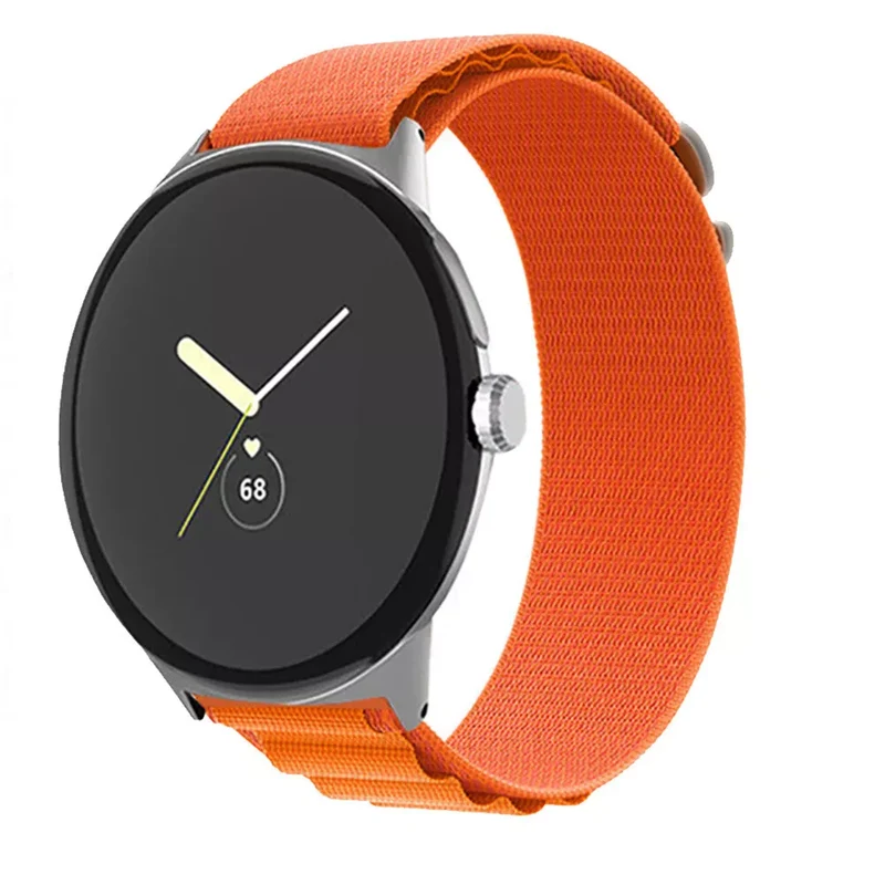 Google Pixel Watch 5 - 45mm Alpine Nylon Armband (Orange)