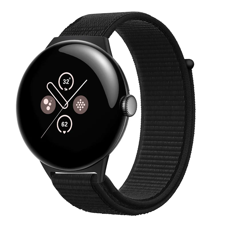 Google Pixel Watch 5 - 45mm Nylonarmband (Schwarz)