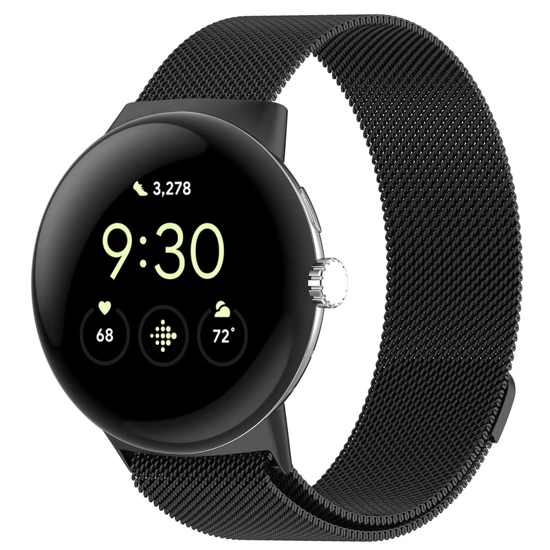 Google Pixel Watch 5 - 45mm Milanese Armband (Schwarz)