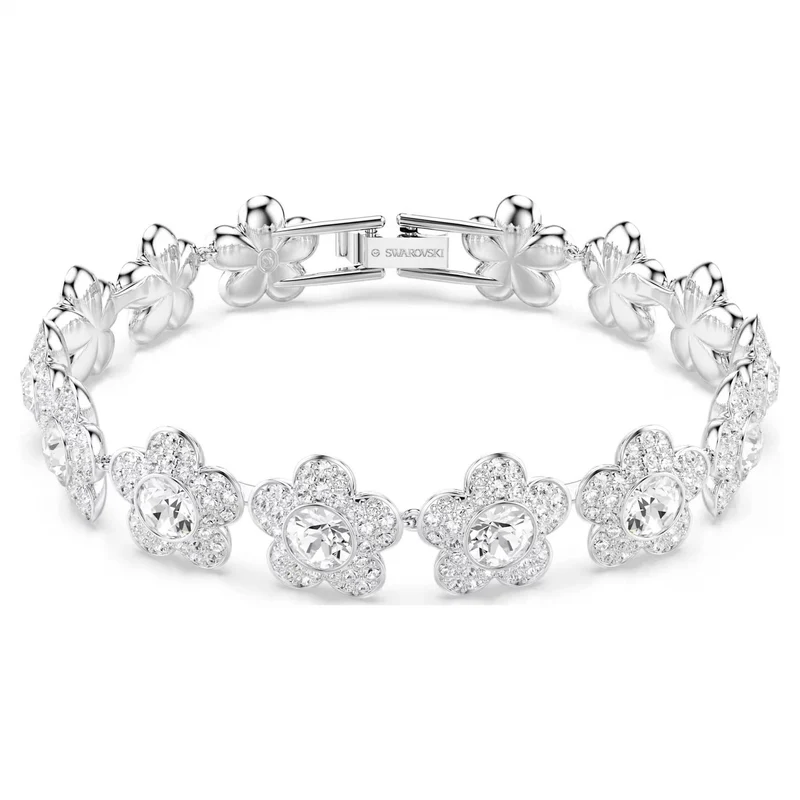 Swarovski Armband Damen Ariana Grande x Swarovski Rundschliff Blume Weiß Rhodiniert 5749182