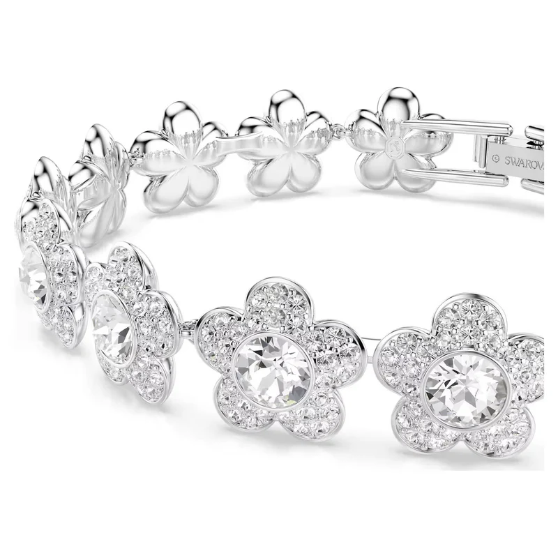 Swarovski Armband Damen Ariana Grande x Swarovski Rundschliff Blume Weiß Rhodiniert 5749182