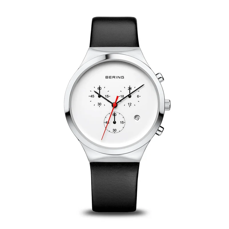 Bering Classic 14736-404 Damenuhr Weiß • Saphirglas • Kalbsleder-Armband