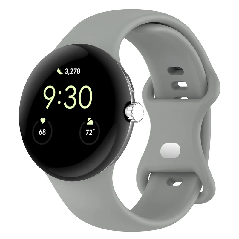 Google Pixel Watch 5 - 45mm Classic Silikonarmband (Grau)