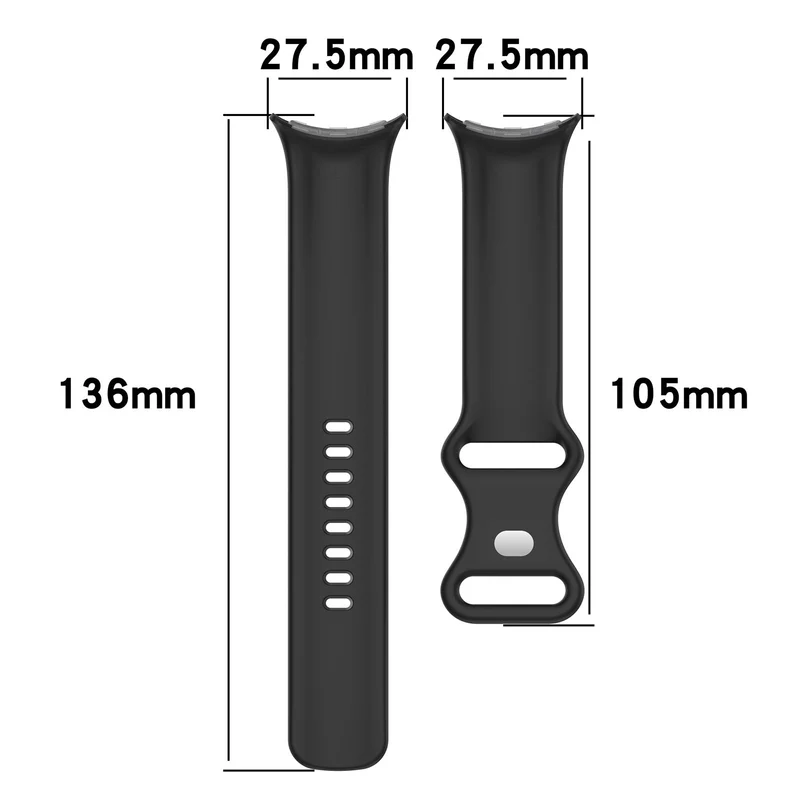 Google Pixel Watch 5 - 45mm Classic Silikonarmband (Grau)