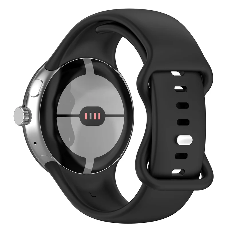 Google Pixel Watch 5 - 45mm Classic Silikonarmband (Schwarz)