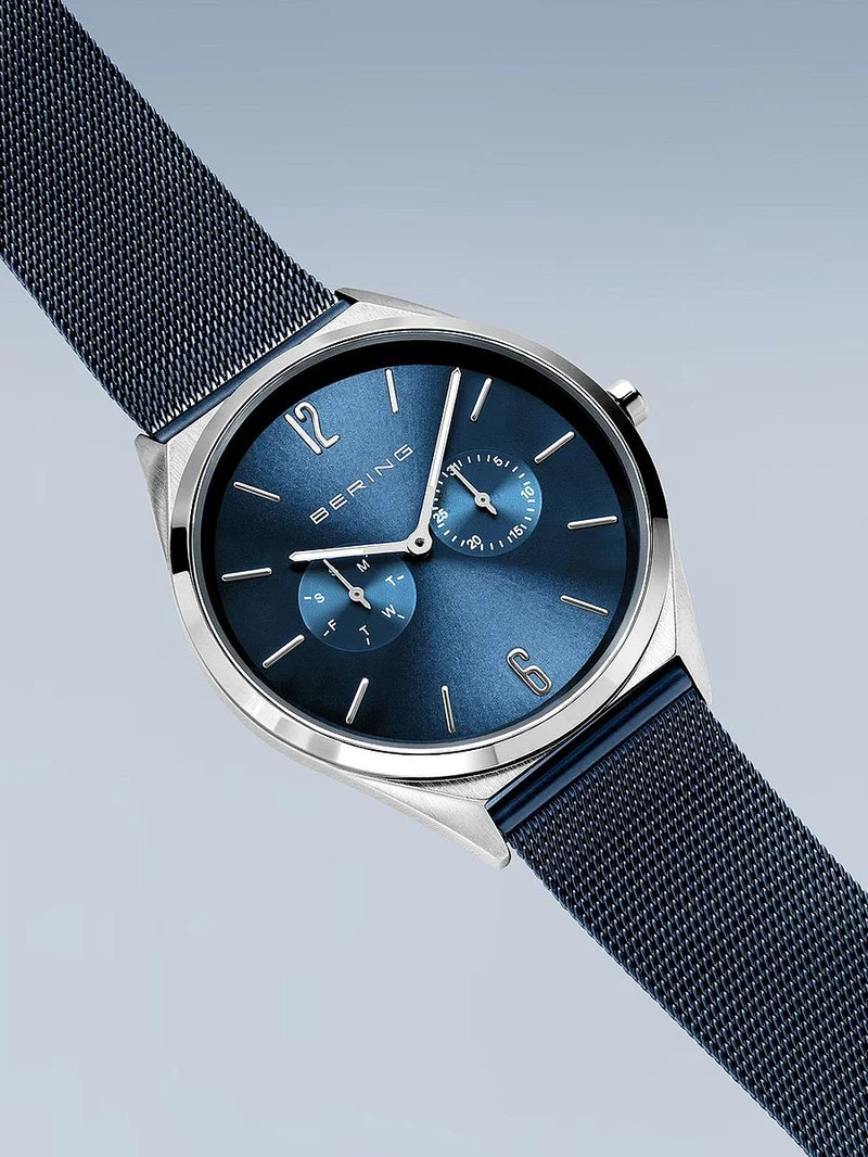 Bering Ultra Slim 17140-307 Unisex Armbanduhr Blau • Saphirglas • Schlankes Edelstahldesign