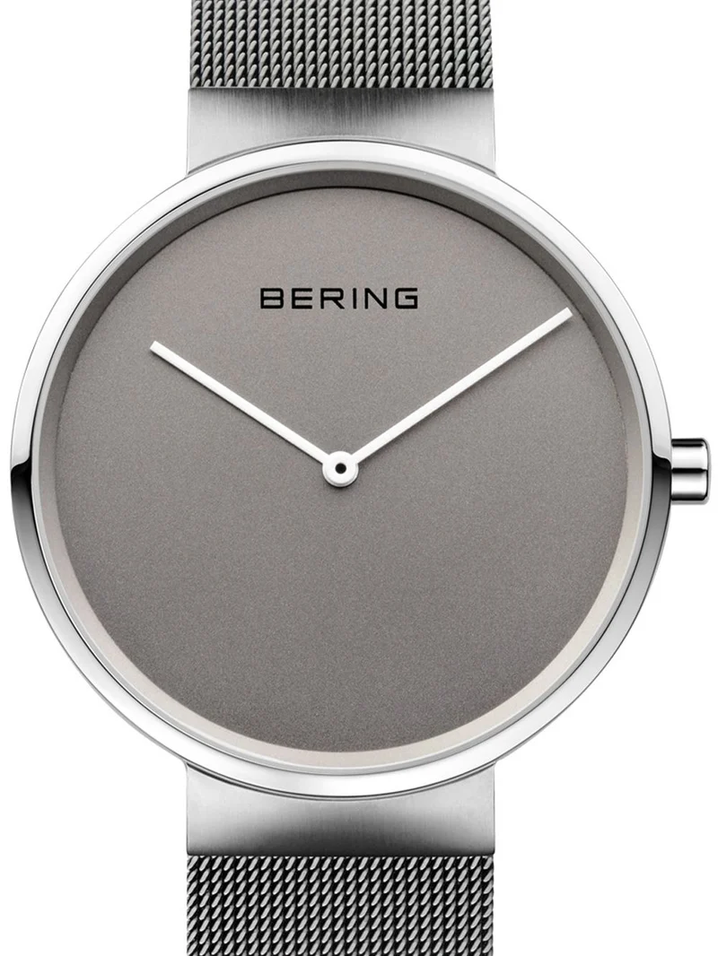 Bering Classic 14539-077 Damen Armbanduhr Grau • Saphirglas • Milanaise-Armband