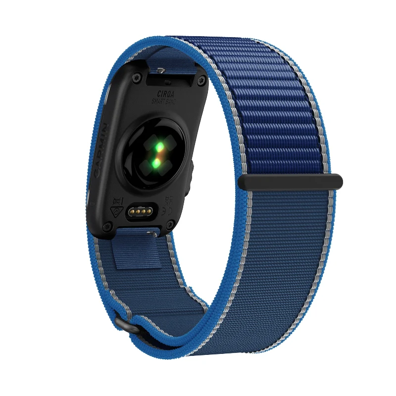 Bandz Garmin Cirqa Nylon Band für Biceps (Duo Blau)