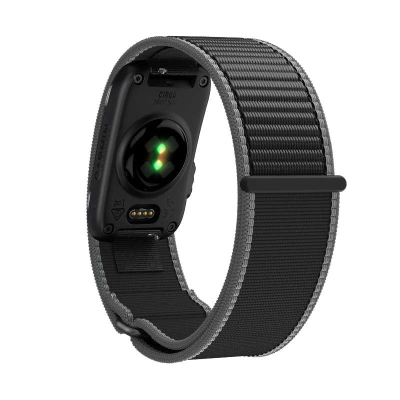Bandz Garmin Cirqa Nylon Band für Biceps (Anthrazit)