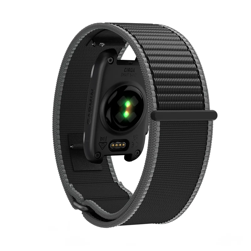 Bandz Garmin Cirqa Nylon Band für Biceps (Anthrazit)