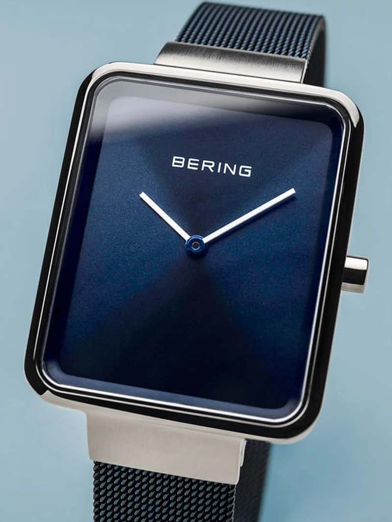 Bering Classic 14528-307 Damen Armbanduhr Blau • Milanaise-Armband • Slimline-Design