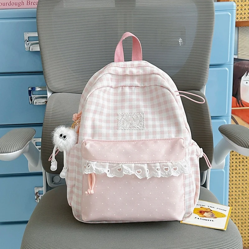 Niedlicher karierten Muster Rucksack Karnz