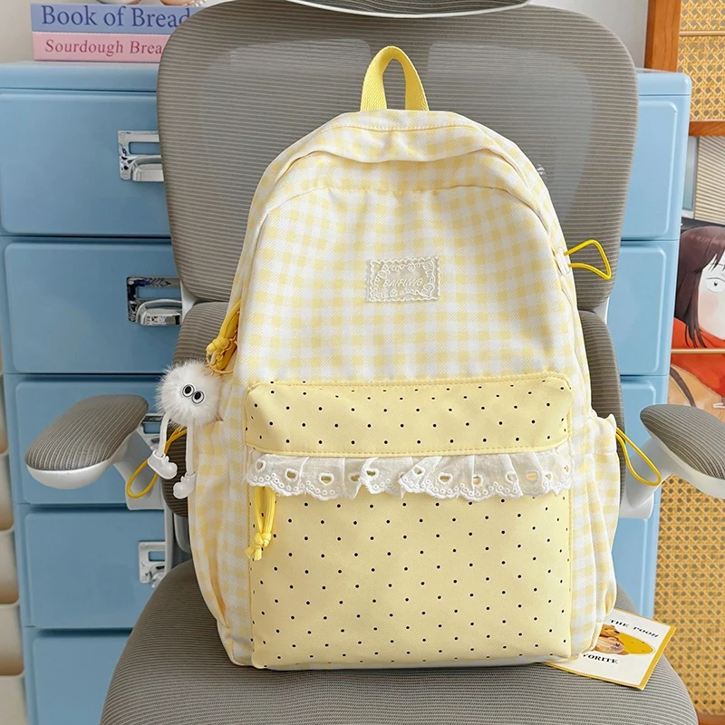 Niedlicher karierten Muster Rucksack Karnz
