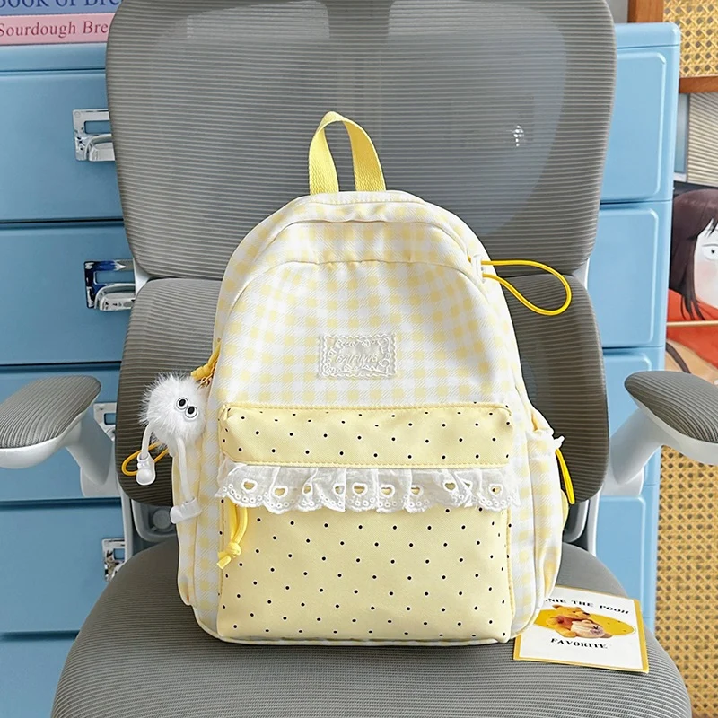 Niedlicher karierten Muster Rucksack Karnz