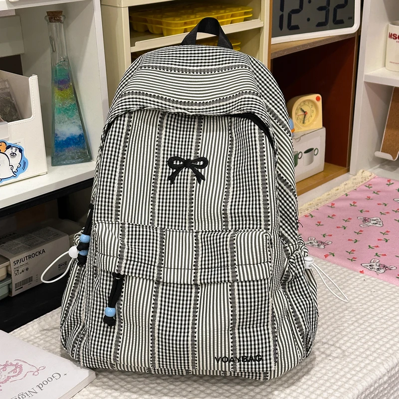 Süße karierte Schulrucksack Karnz
