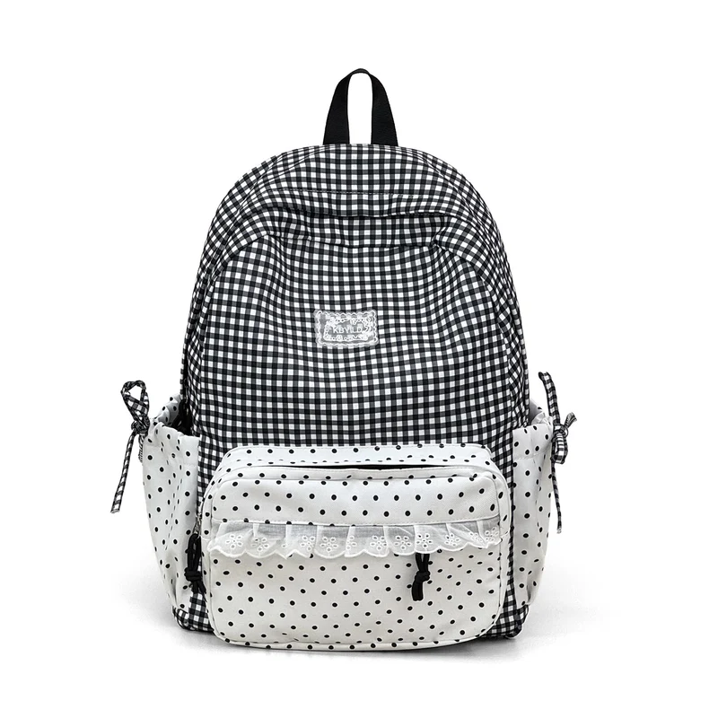 Niedlicher karierten Muster Rucksack Karnz