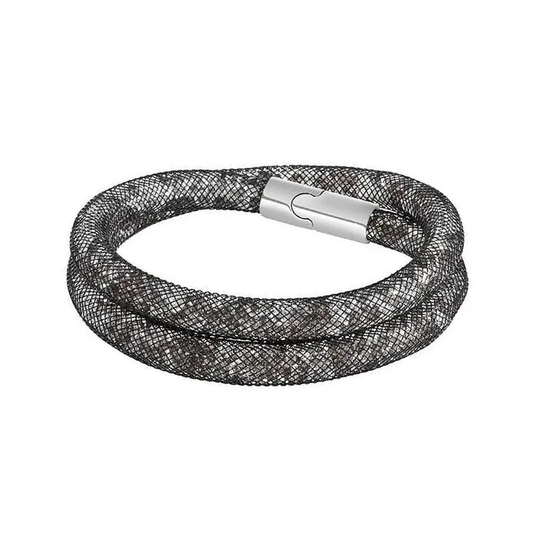 Swarovski Stardust Armband Damen Doppelreihig Schwarz 5136303