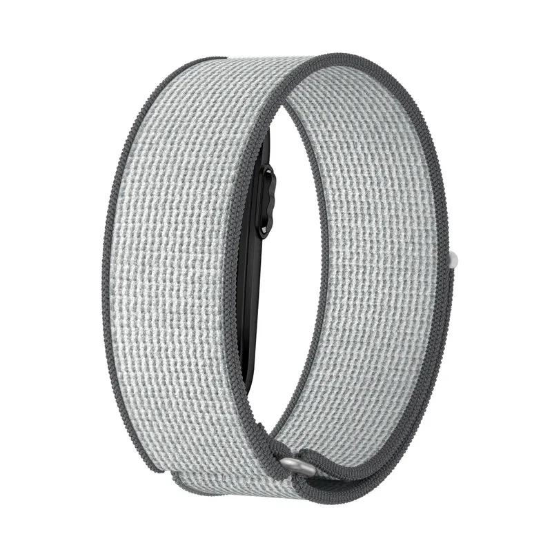 Bandz Garmin Cirqa Nylon Band für Biceps (Grau/Weiß)