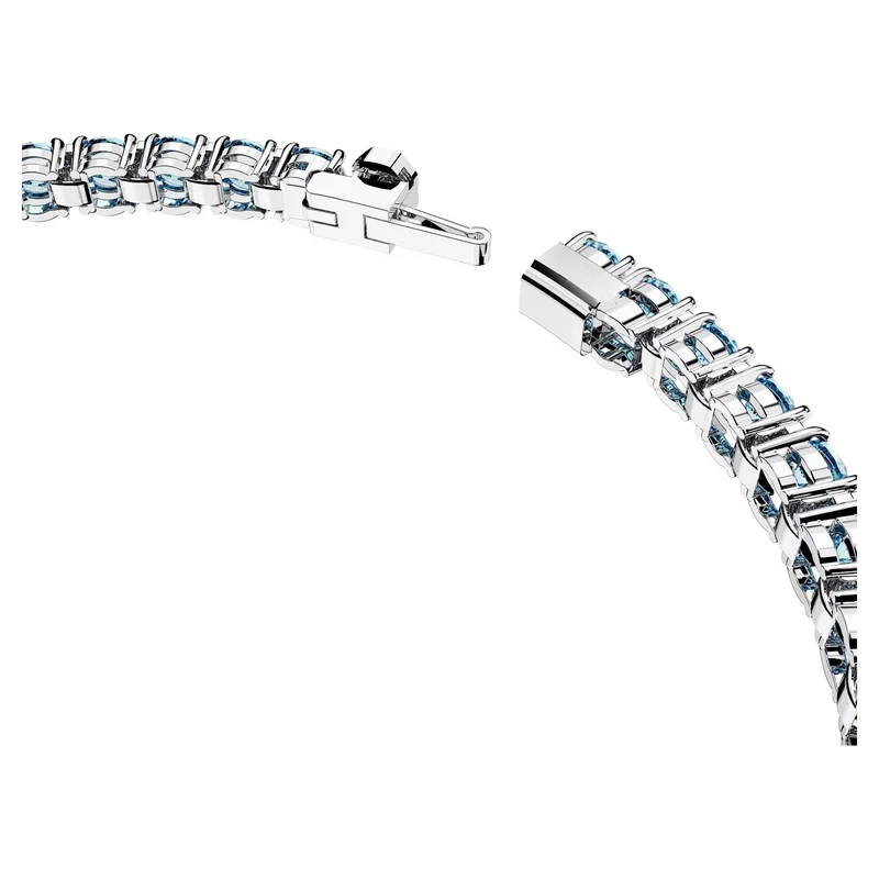 Swarovski Armband Unisex Matrix Tennis „Round‑Cut Blue“ Länge: ca. 19 cm (7 ½″) Größe XL Rhodium 5660914