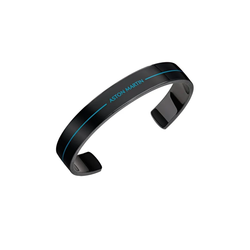 Aston Martin Armband Herren AML ICON Edelstahl/Emaille Schwarz MJITF5BL0