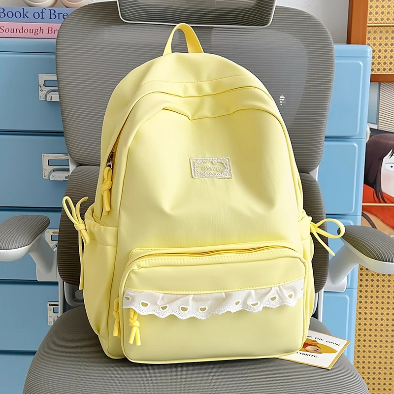 Dekorative Spitzenbesetzte Schulrucksack Karnz