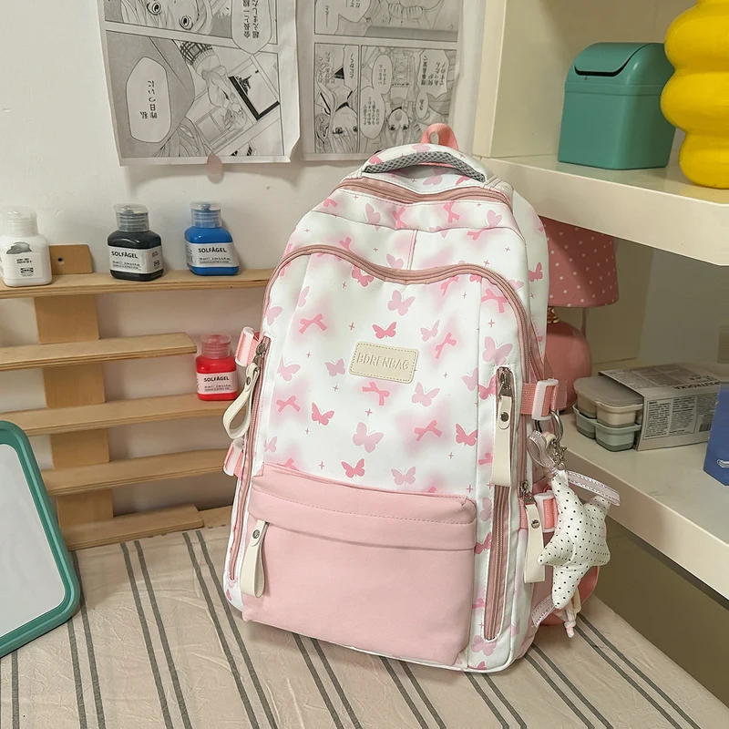 Süßer Schmetterling-Themen-Schulrucksack Karnz