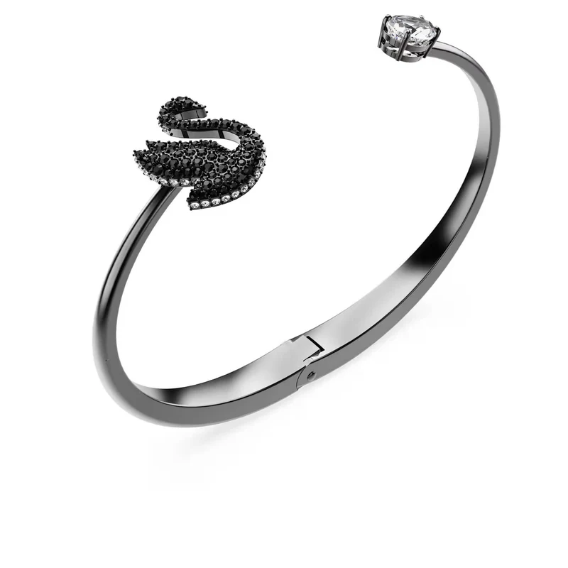 Swarovski Swan Armreif Schwarz/Ruthenium 5688746