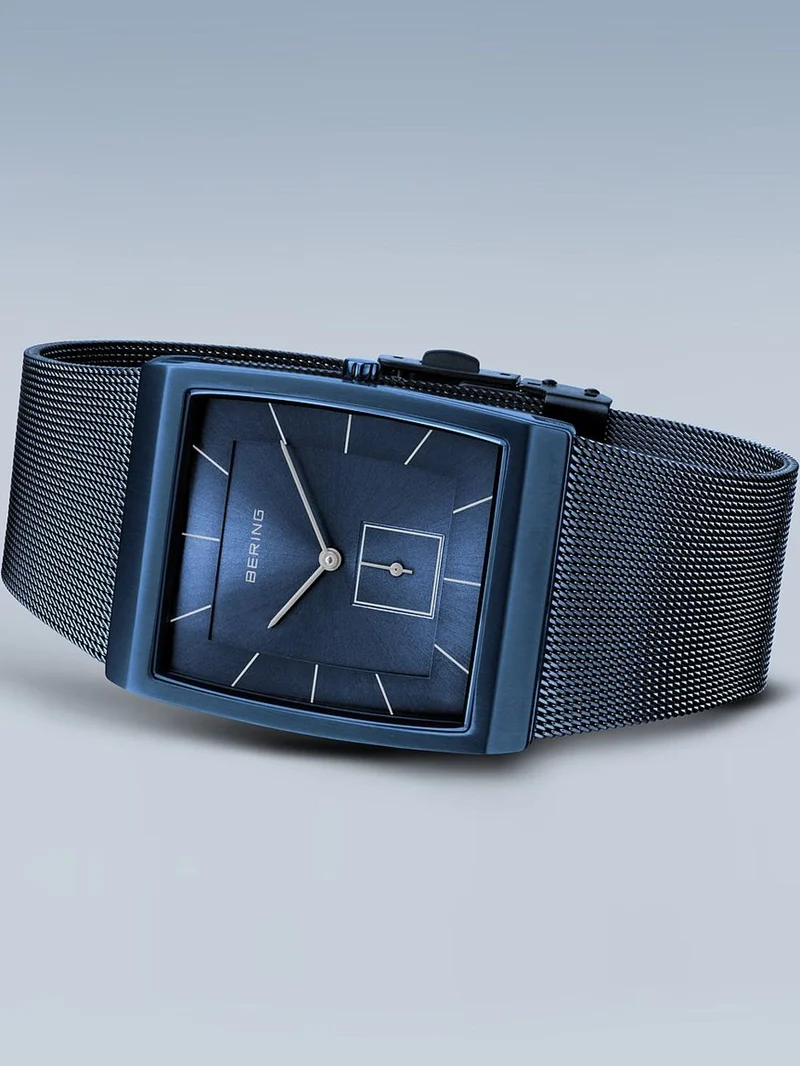 Bering Classic 16033-397 Herren Armbanduhr Blau • Saphirglas • Schlankes Quarzwerk