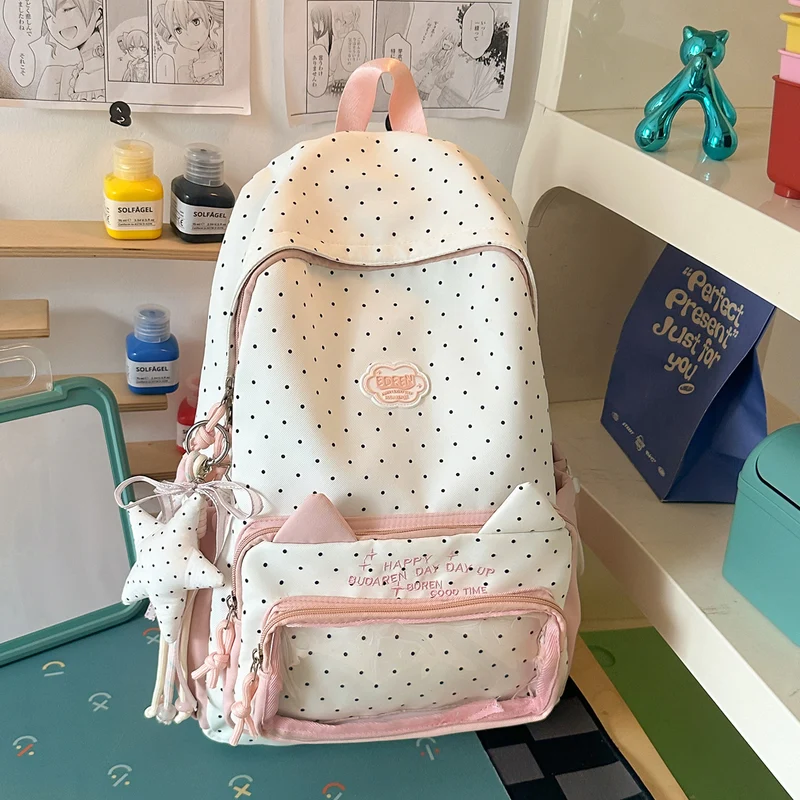 Süßes Polka Dot Design Rucksack Karnz